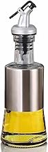 Olive Oil Dispenser Bottle | Glass & Stainless Steel Cruet with Drip-Free Spout | Perfect for Cooking Oil, Vinegar & Dressings | Leak-Proof Pourer for Kitchen, Home & Restaurant Use (200ML)