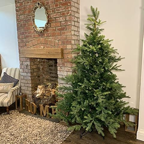 Everlands 6 Foot Green Grandis Fir Real Look Christmas Tree 1564 Tips Cover