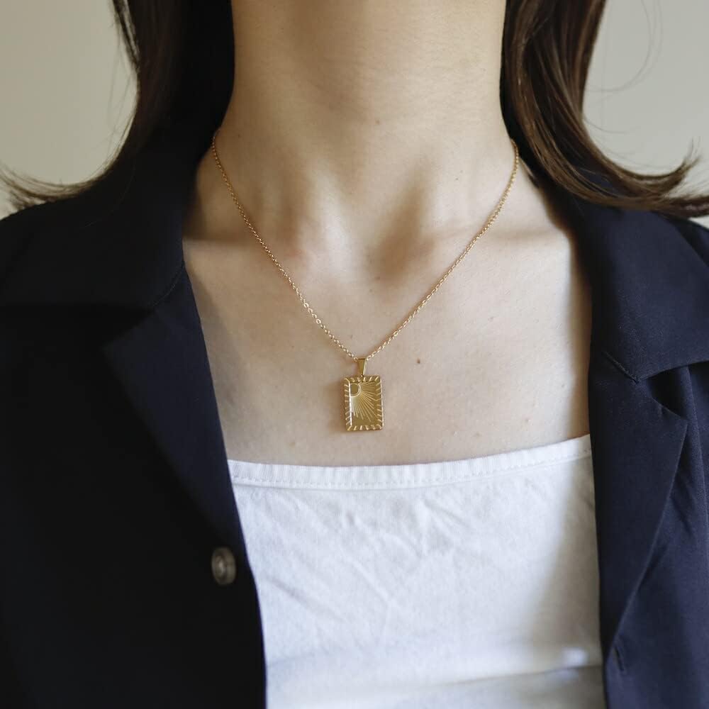 AJIRO ACCESSORY]N081 ネックレス シンプル 太陽 月 ペンダント 