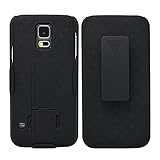 Galaxy S5 Case, Wydan Combo Shell Holster Case Super Slim Shell Case w/ Built-In Kickstand + Swivel Belt Clip Holster for Samsung Galaxy S5