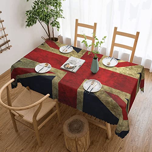 Nappe carrée en dentelle Union Jack 137x183cm lavable en polyester durable