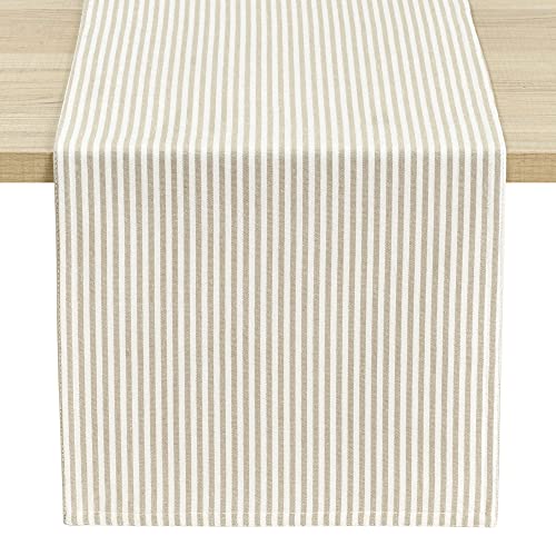 Lush Decor Farmhouse Ticking Stripe Yarn Dyed Table...