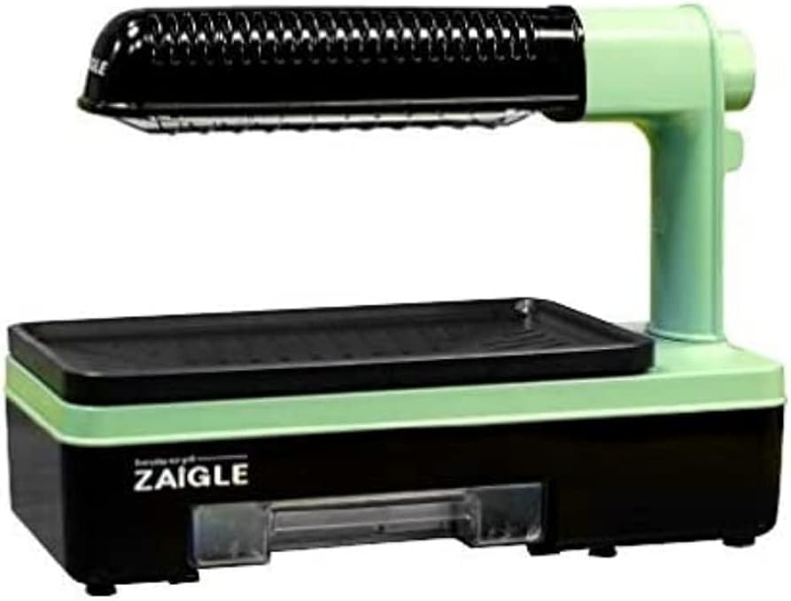 Amazon ザイグル 煙の出ない無煙ロースター 炙輪 Green 赤外線直火調理で炭火のようにおいしく調理 お家で本格的な焼肉を味わえる 1 2人用 上下w加熱 直火焼き 家庭用 首振り機能付き あぶりん 新居祝い 焼肉プレート プレゼント ギフト 家電 ナカノチャンネル