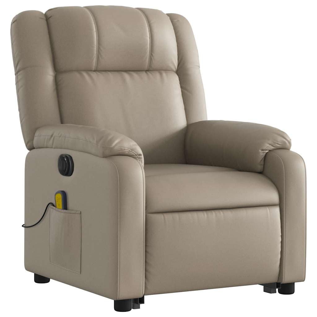 Sillón de masaje eléctrico con ayuda para levantarse piel