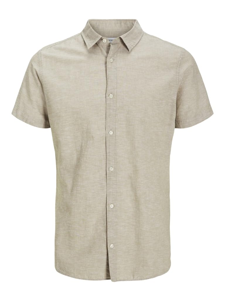 JACK & JONES Jjebreeze SS Sn Men's Short-Sleeved T-Shirt, Crockery, M