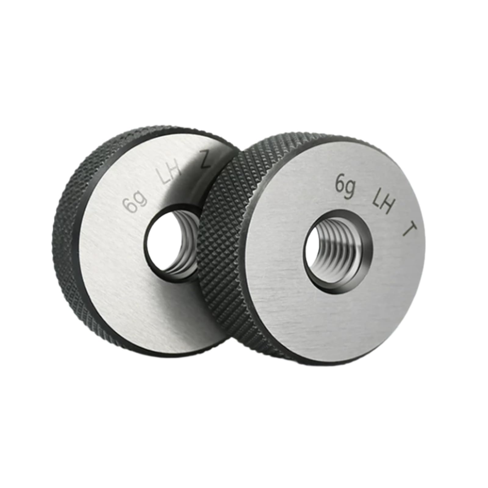HKEJSJWA 2pcs/set 6g Left Hand Thread Ring Gauge, M5X0.8 6g, M6X1.0 6g, M7X1 6g, M8X1.25 6g, M9X1.25 6g, M10X1.5 6g, M10X1.25 6g LH Measure Tool(M6*1.0 6g)