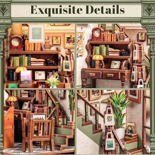 Image of Book Nook Kit - DIY Miniature House Dollhouse Kit for Adults and Teens, Booknook Tiny House Bookshelf Decor 3D Wooden Puzzle, Gifts for Family Friends. (Gallery Bookshop)