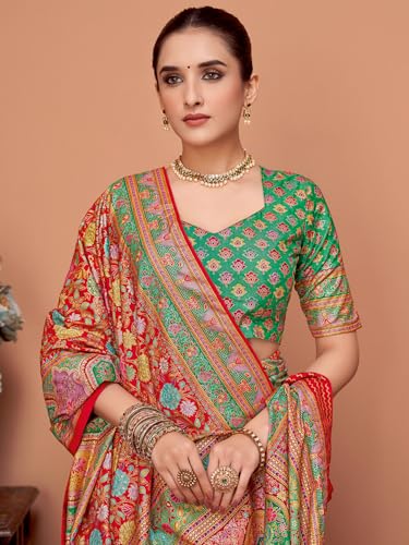 AKHILAM kanjivaram silk saree in soft silk – image 5