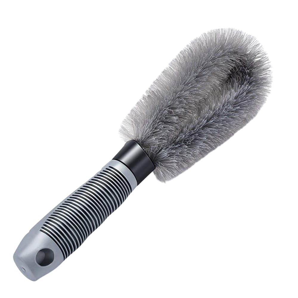 Asryd Car Tire Rim Cleaning Brush Scrubber with Antislip Handle Multi-Functional SUV Tyre Wheel Rim Hub Washing Cleaner 1 Pcs