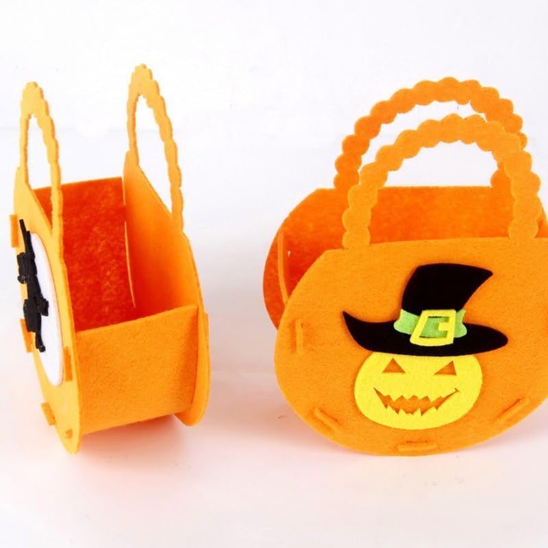 Gift Bags 10/30Pcs Halloween Tote Bag Children Gift Candy Bag Nonwoven Pumpkin Bat Bag Party Favor (Color : Stlye A, Size : 30PCS_14.3X6X18CM)