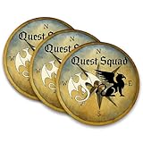 クエストスクワッドステッカー3枚セット、第4翼の引用、ドラゴン、ファンタジー、ブッククラブ防水3インチダイカットビニールデカールブックっぽいステッカー、Kindle、水筒、ノートパソコン、電話用 お父さん 友人 同僚