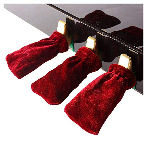 YWAWJ Un Conjunto de Tres Pedales del Piano Cobertura Universal Piano eléctrico Cubierta del Pedal Cubierta Protectora de Terciopelo del Oro