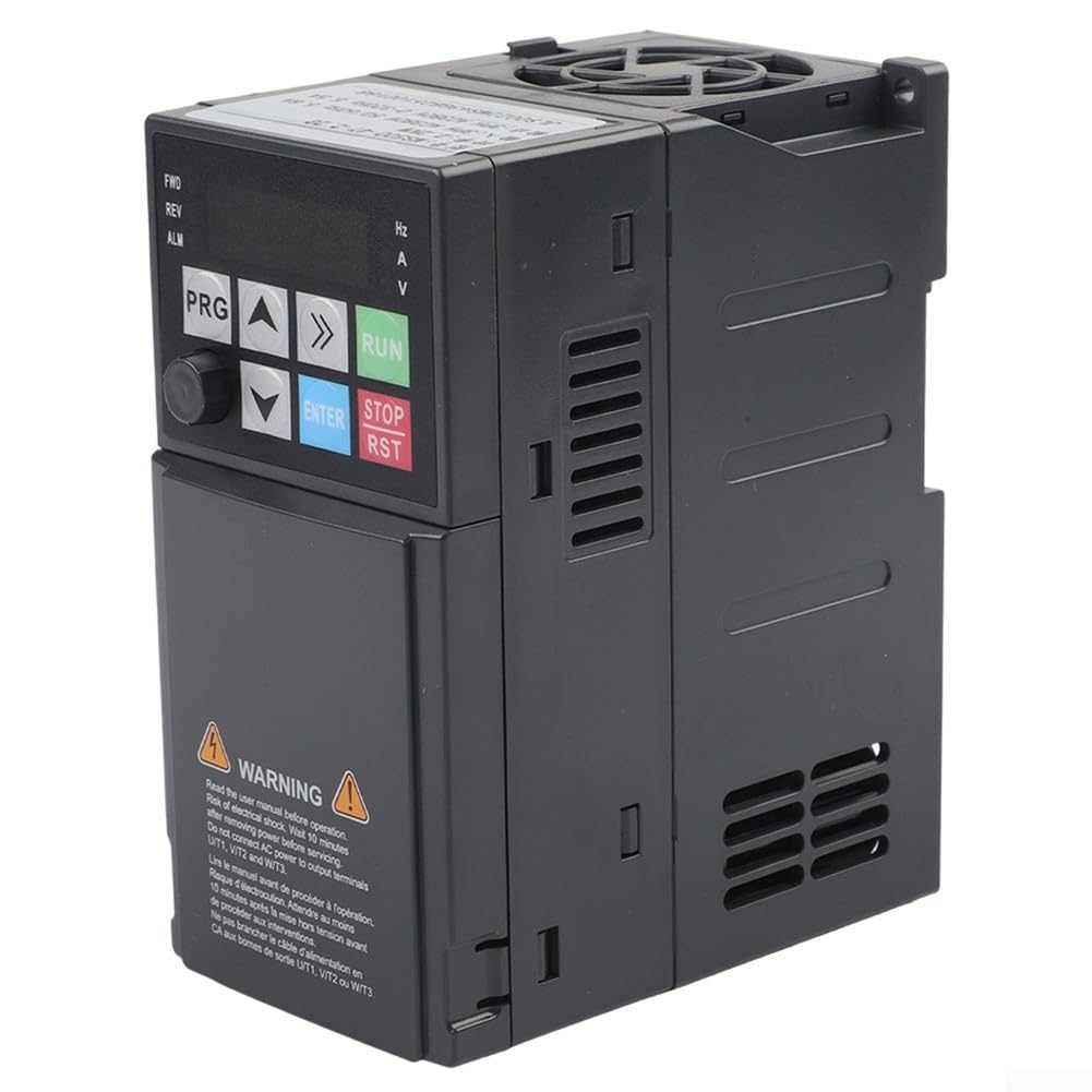 Para variador de frecuencia vfd 2,2 kW 220 V 1 fase a 3 fases – Motor regulador de velocidad con 8 capas de protección y gran disipador de calor para husillo CNC