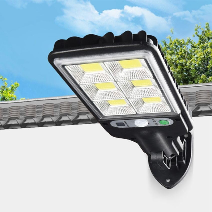 Solar Street Light Outdoor, 168 LED 10000LM IP65 Waterproof Motion Sensor Security with Remote Control, Dusk to Dawn Wall Lamp for Garden Yard Driveway Parking Lot Garage Pathway | Pack of, 1-image-46