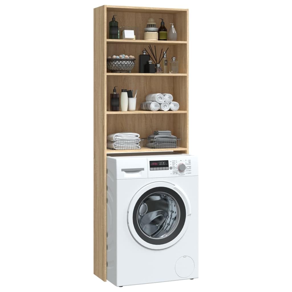 Lechnical Mobile per Lavatrice Rovere Sonoma 64x24x190 cm,Accessori elettrodomestici,Accessori lavatrici e asciugatrici,Accessori per lavatrici e asciugatrici -808407