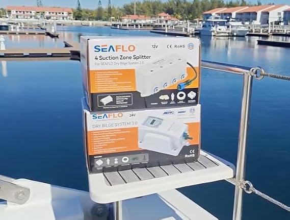 SEAFLO Dry Bilge System 3.0 - Ultimate Automatic Boat Water Removal System, 24V, 0.4 GPM, Compatible with SEAFLO Four Zone Splitter System, Removes Standing Water from Your Bilge - Ce & Rohs Certified