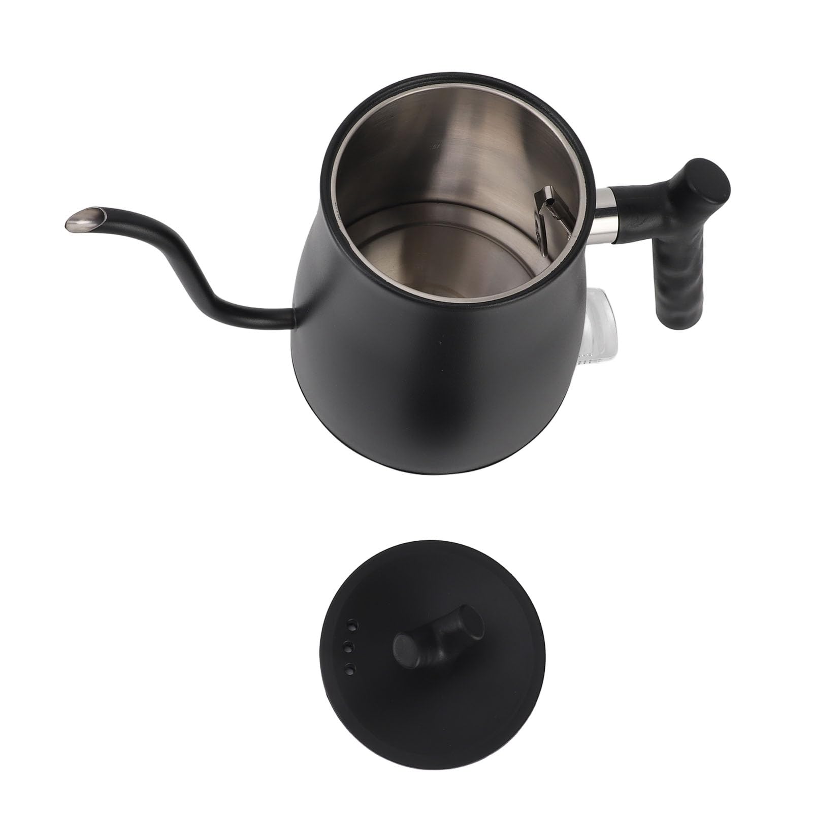 Hervidor Eléctrico con Cuello de Cisne, 800 Ml, 1000 W, Calentamiento Rápido, Acero Inoxidable, Hervidor para el Hogar, Oficina, Cafetera Portátil, Tetera, Agua Caliente, de Ebullición(#2)