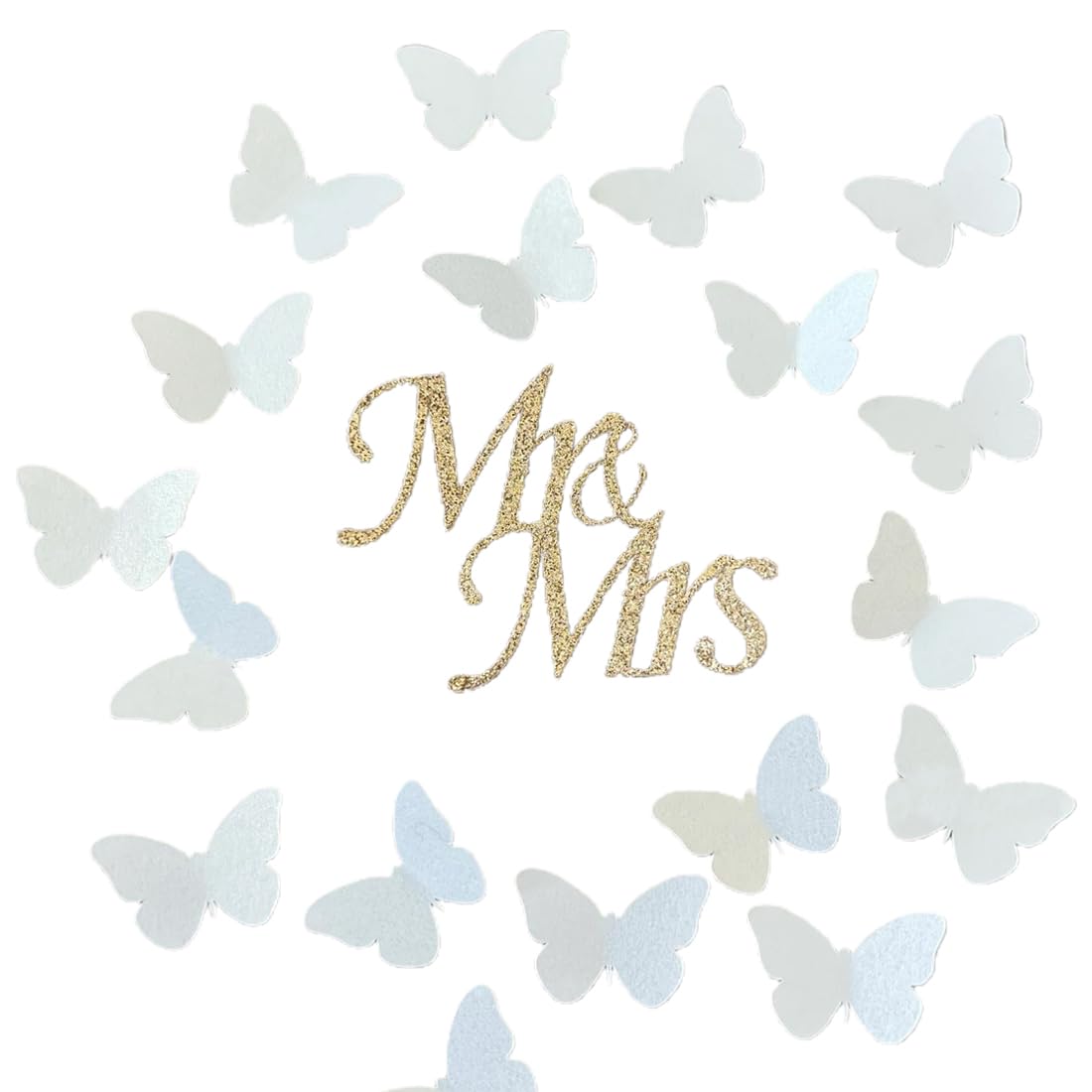 NHQ 100 Pcs Confeti Cumpleaños,Mariposas Decorativas,Fiesta Confeti Decoracion,Confeti para Cumpleaños,Confeti para Cajas Regalos,Confeti Mariposas Blancas para Bodas,para Boda Cumpleaños Baby Shower