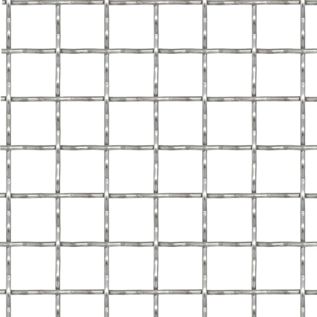 Wellengitter aus V2A Edelstahl 50×50 cm, robustes Drahtgeflecht 11×11 mm Maschenweite, 2 mm Drahtstärke, vielseitiges Metallgitter für Zaunbau und Tiergehege