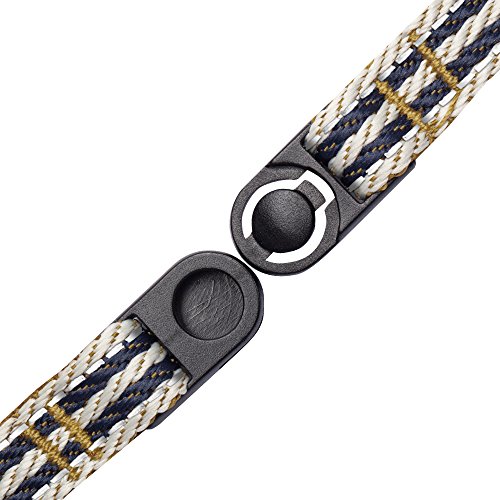 Blueberry Pet 3M Reflective Multi-colored Stripe Olive and Blue-gray Men Women Fashion Non Breakaway Lanyard Keychain for Keys/ID Card/Badge Holder, 1/2" Wide - Thumbnail 4