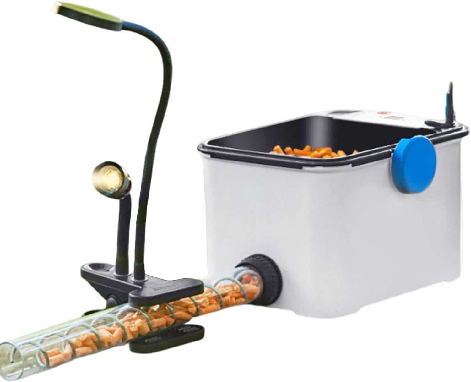 Portable Bait Containers for Fishing, Automatic Feeder for Sea Fishing, Large Capacity 1.5kg, LED Lights, Waterproof, Ideal for Fishing Enthusiasts