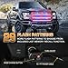 XRIDONSEN 2PCS 30 inch Truck Grill Police Lights Strip 360 LED Red Blue Lights Flashing Warning Hazard Caution Safety Grille Emergency Strobe Light for Law Enforcement Vehicles Trucks Pickup Car