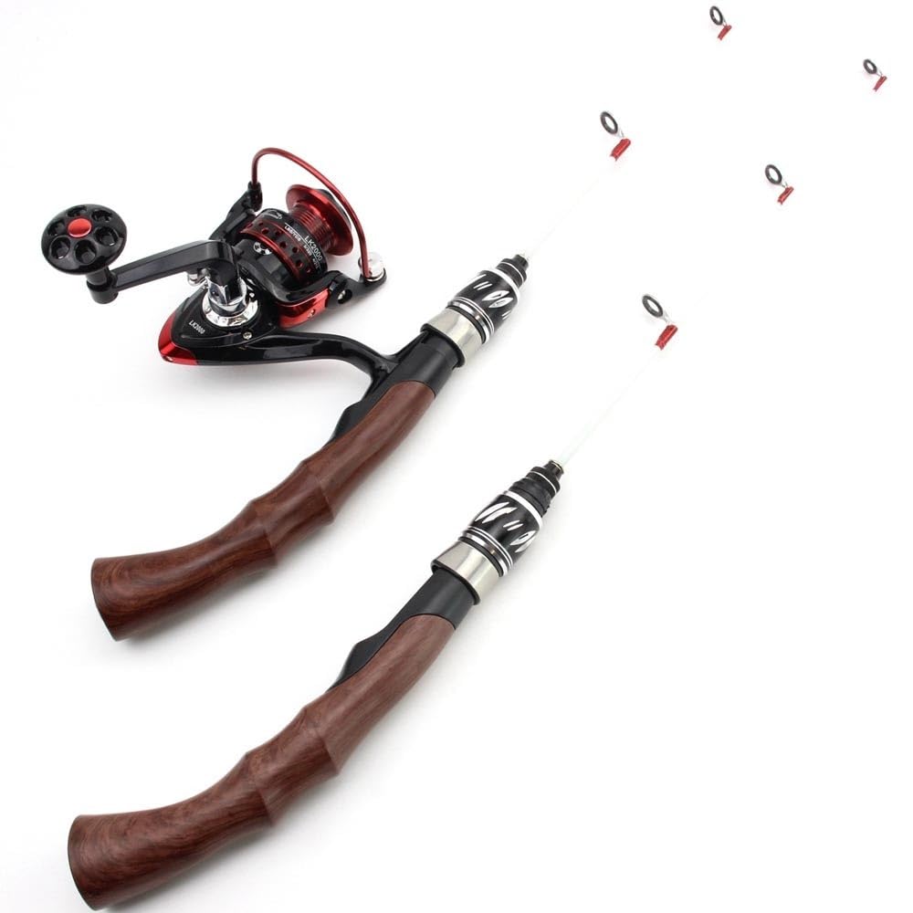 wędka Wędka do połowu zimowego 62cm, kołowrotek, wędka do połowu podlodowego, zestaw Superhard Carbon Rod i Spinning Reel sprzęt wędkarski
