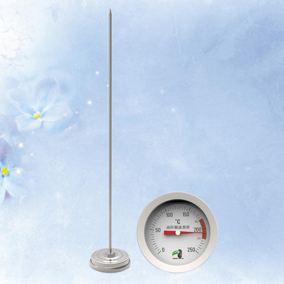 Candy Thermometer Stainless Steel with Multi-Hole Clip for Syrup