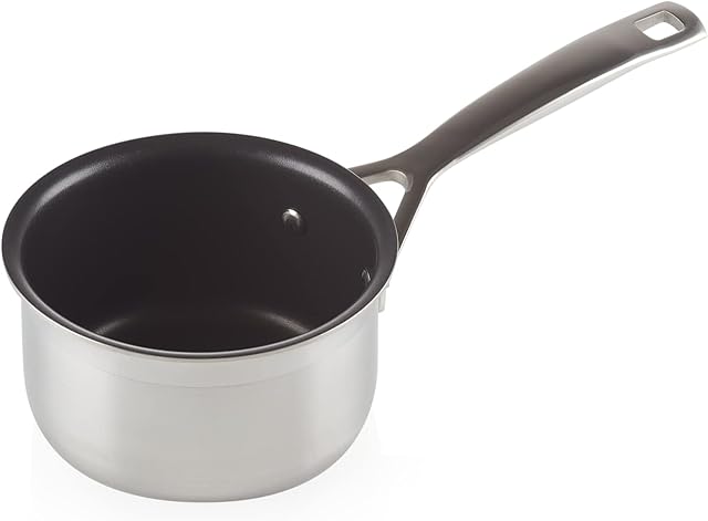 Le Creuset 3-Ply Stainless Steel Non-Stick Milk Pan, 14 x 8.5 cm, Silver