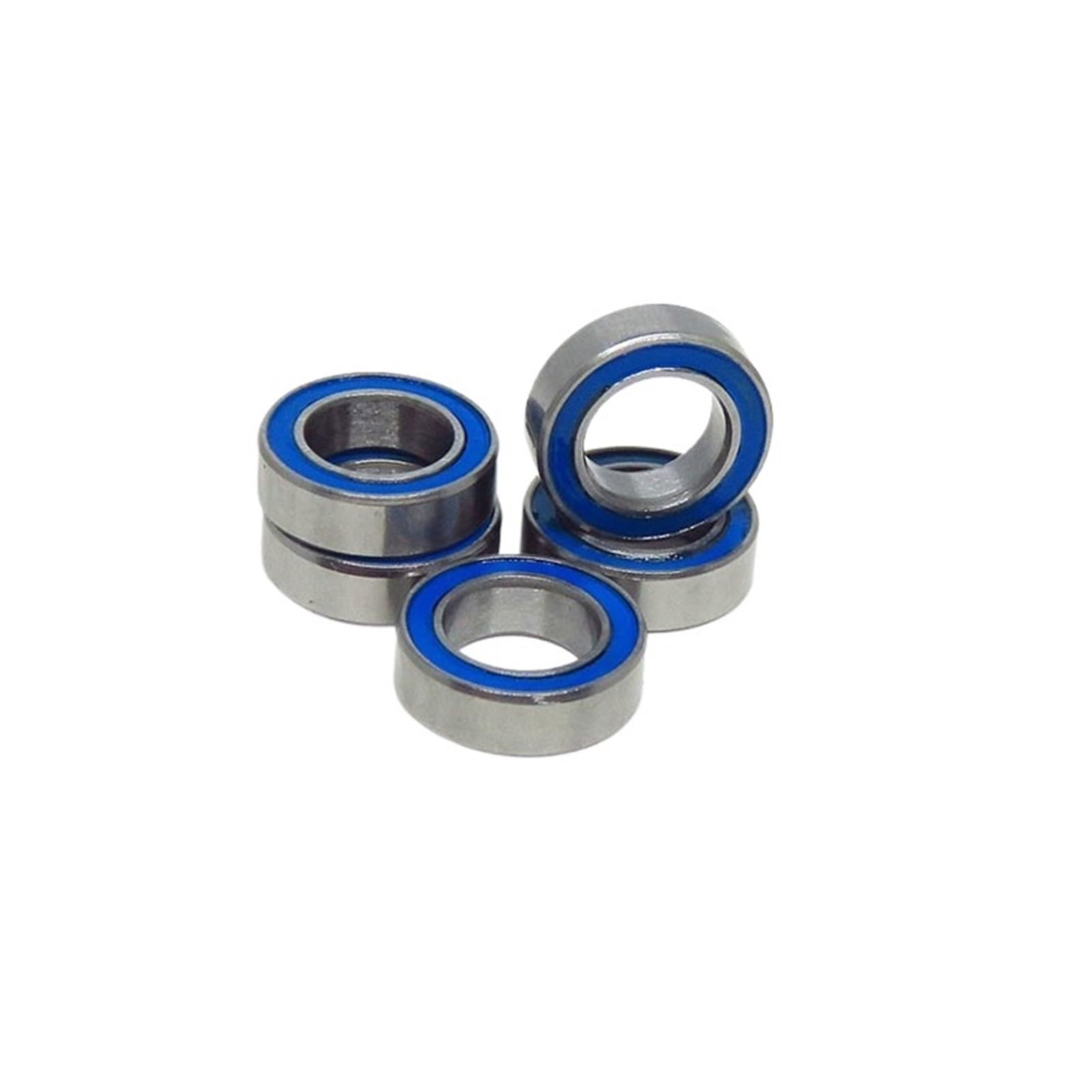 VSPPJYFG 10 Pieces MR106 2RS 6x10x3 mm Blue Rubber Seal Miniature 6 10 3 deep Groove Ball Bearing MR106RS L1060 6 * 10 * 3 ABEC-3(MR128-2RS 8x12x3.5mm)