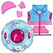 Sophia s Winter Doll Vest, Pink Fleece Hat, Mittens, and Polar Bear Snowflake Inner Tube 4 Piece Winter Set for 18