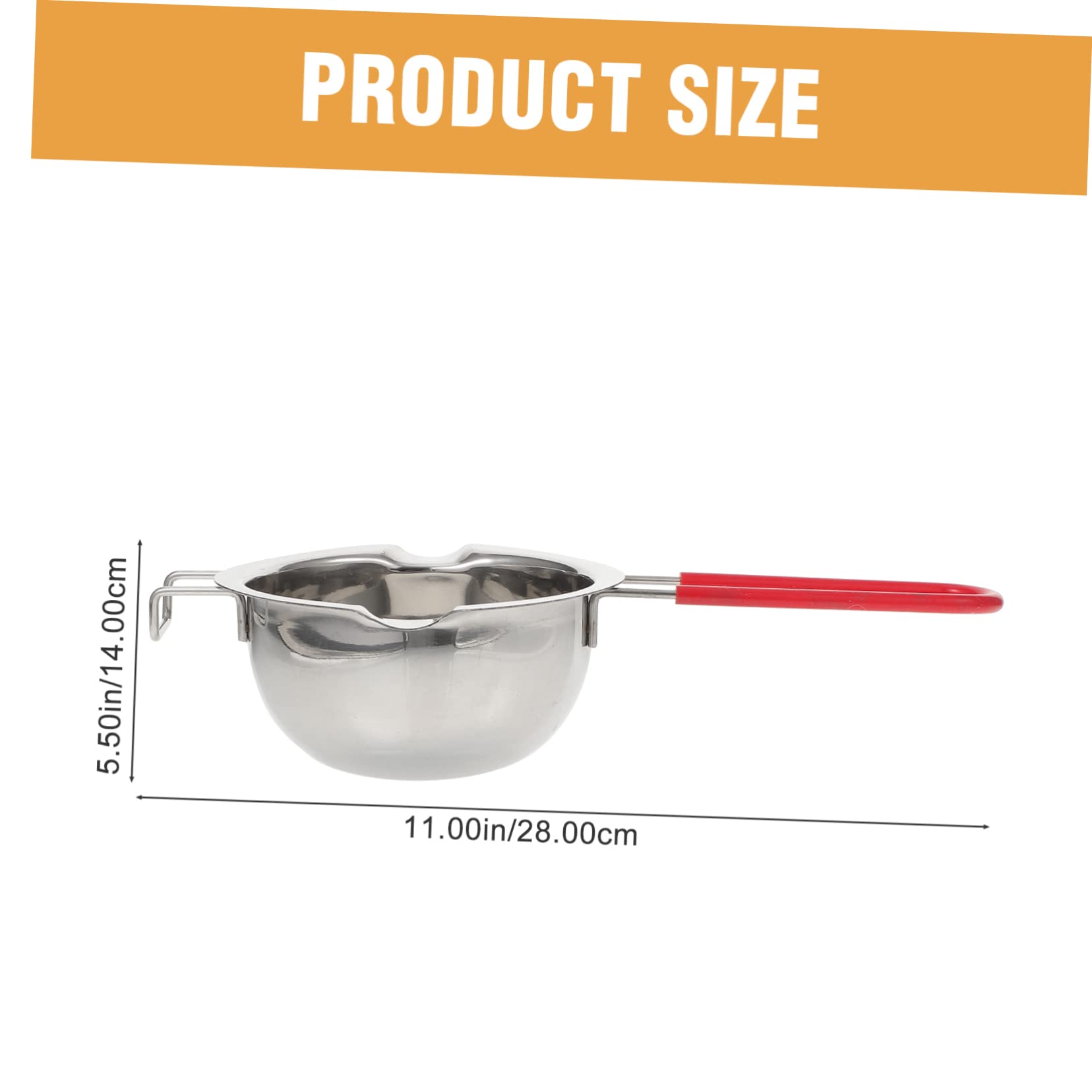 KICHOUSE Melting Bowl for Cheese Butter Stainless Steel Pot Candles Wax Melter Kitchen Supply Heat Safe Lightweight