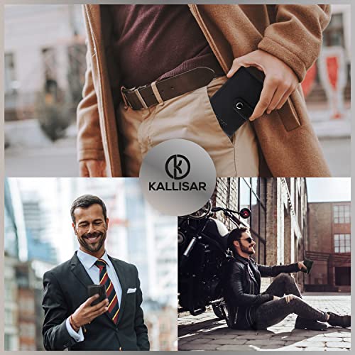 Pop up portemonnee creditcardhouder met muntvak portemonnee mini portemonnee van echt leer zwart RFID-bescherming - Image 7