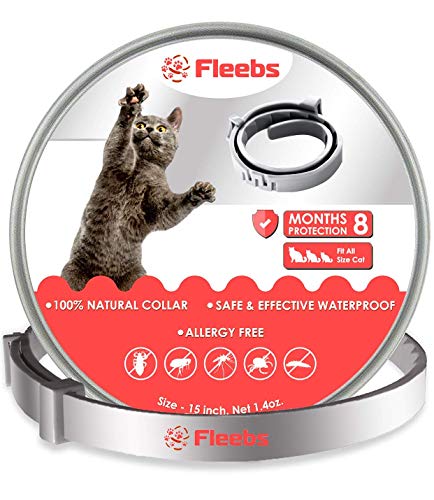 Fleebs Cat Collar for 8-Month Validity Period Adjustable Collars for Cat Kitten Collar Fits All Cats Pet Supplies (Cat Collar)