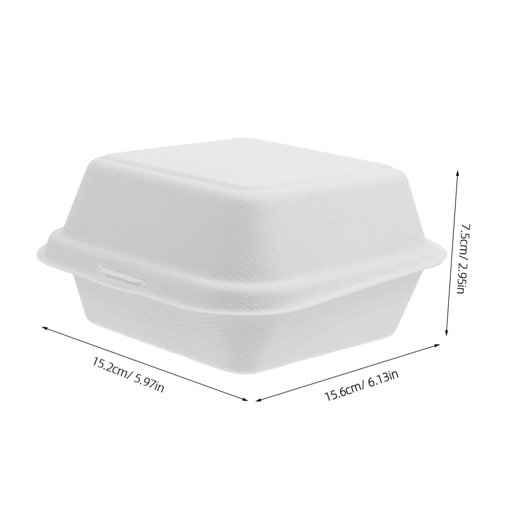 SOLUSTRE 1set Lunch Box Storage Food Container Food Containers with Lids Takeout Container Food Takeout Boxes Snack Containers Take Out Boxes Food Boxes Meal Prep Containers Pulp White 50pcs