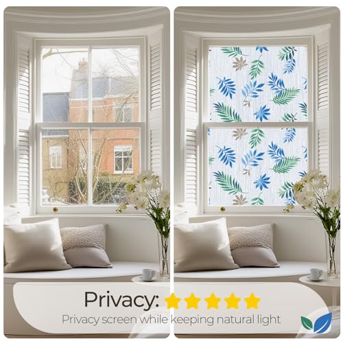 Película Decorativa para Ventanas con Hojas 17.5in x 157.4in miniatura 4