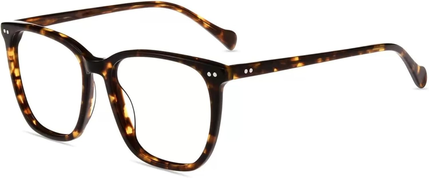 Firmoo Blue Light Blocking Glasses Classic Retro Square Reading Glasses for Women & Men Anti Glare Acetate Frame