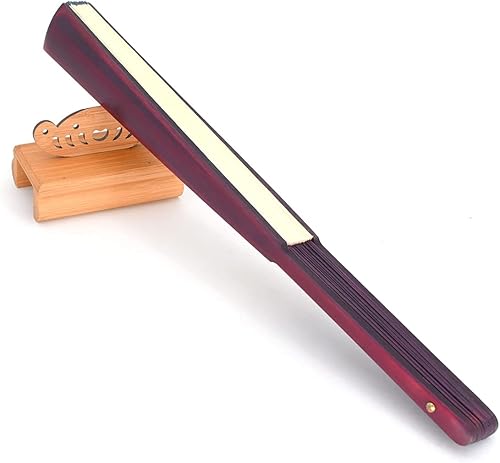 Miniatura 34 de Ventilador plegable chino Abanicos de mano blanca Abanico de bambú con artesanía tradicional china (blanco) Blanco,Ventilador negro,Abanico