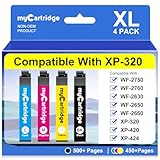 myCartridge Remanufactured Ink Cartridges Replacement for Epson 220XL Ink Cartridges T220 T220XL for 2760 Ink Compatible with WF-2630 WF-2650 WF-2750 WF-2760 XP-320 XP-420,4-Pack(BK/C/M/Y)