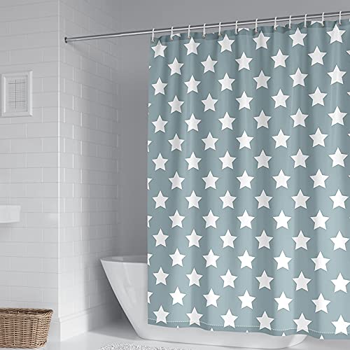 Rideau de douche anti moisissure polyester imperméable motif étoiles - 2