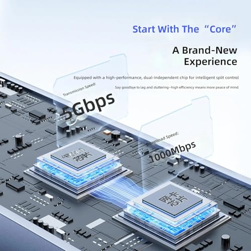 Adaptador USB tipo C a Gigabit Ethernet hub multifunción para portátil y PC 6