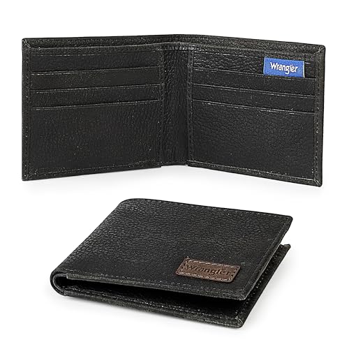 Wrangler Bifold Wallet for Men, Genuine Leather, Gift for Him2
