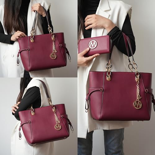 Image of MKF Collection Women's Tote Bag With Wristlet Wallet Bag, Vegan Leather Handbag Purse Set by Mia K