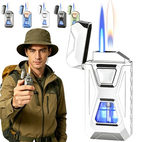 Encendedor activado por voz, llama dual recargable USB miniatura 1
