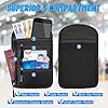 CORYIN Travel Neck Wallet Passport Holder RFID Blocking Waterproof Passport Wallet Pouch Travel Document Holder Organiser Bag with Adjustable Neck Strap for Men Women, Dark Black #4