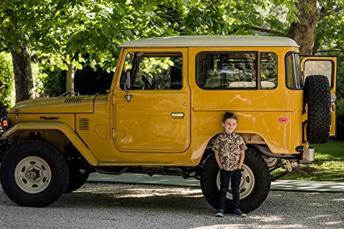 Pladra, Toddler Boy and Girl Printed Short Sleeve Cotton Shirt4