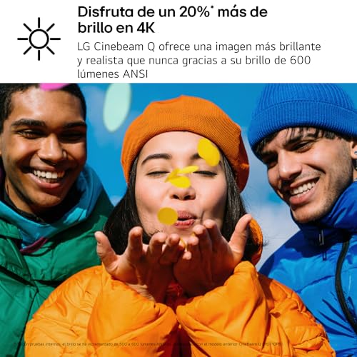 Miniatura 5 de LG PU600U - Proyector CineBeam 4K UHD, Láser 3 Ch (RGB), Smart TV WebOS 24, Brillo 600 Lúmenes, HDR10 y HLG, Pantalla hasta 120", AirPlay 2 y Screen Share, Bluetooth, Plata/Negro