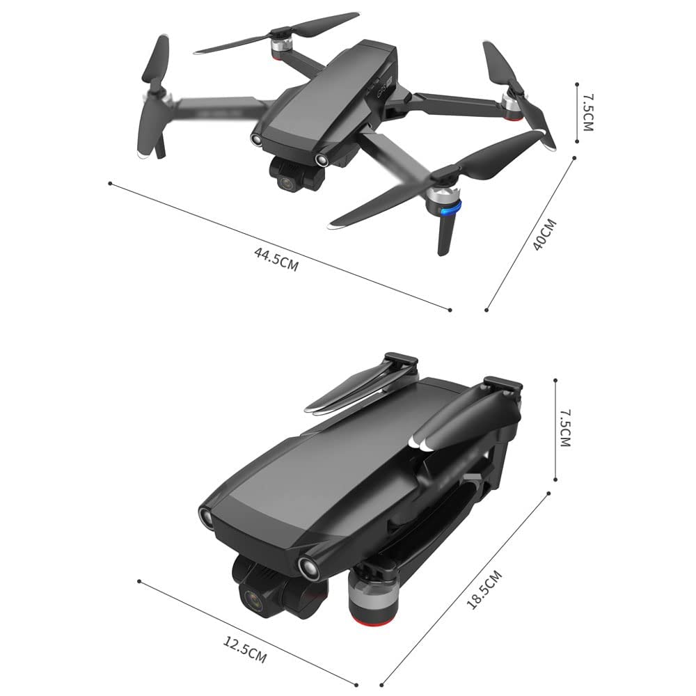 Składany dron GPS z kamerą 6K UHD dla dorosłych, quadkopter z silnikiem bezszczotkowym, automatyczny powrót do domu, śledzenie mnie, odległość zdalnego sterowania 5000 m, zawiera t