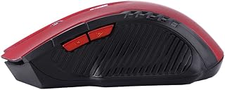 HEEPDD 2.4Ghz Gaming Mouse, Wireless Ergonomic Design, Adjustable DPI, Perfect for Work and Gaming, Black Color (Red)