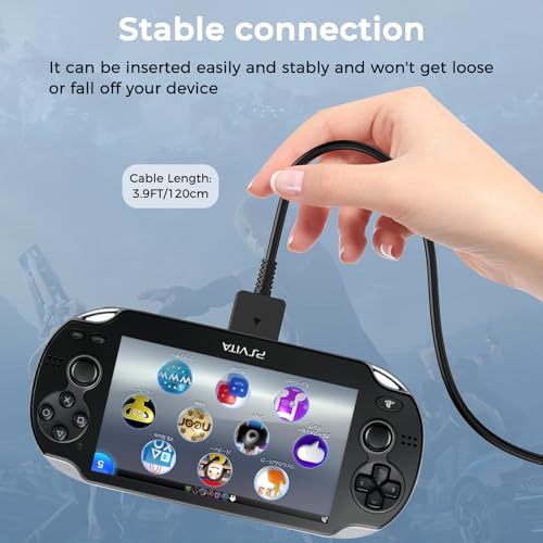 Image of Tobfit USB Sync & Charge Data Cable for Sony Playstation PS Vita, 2 in 1 USB Data & Power Charger Cord for Playstation Vita Charging Cable for PS Vita 1000